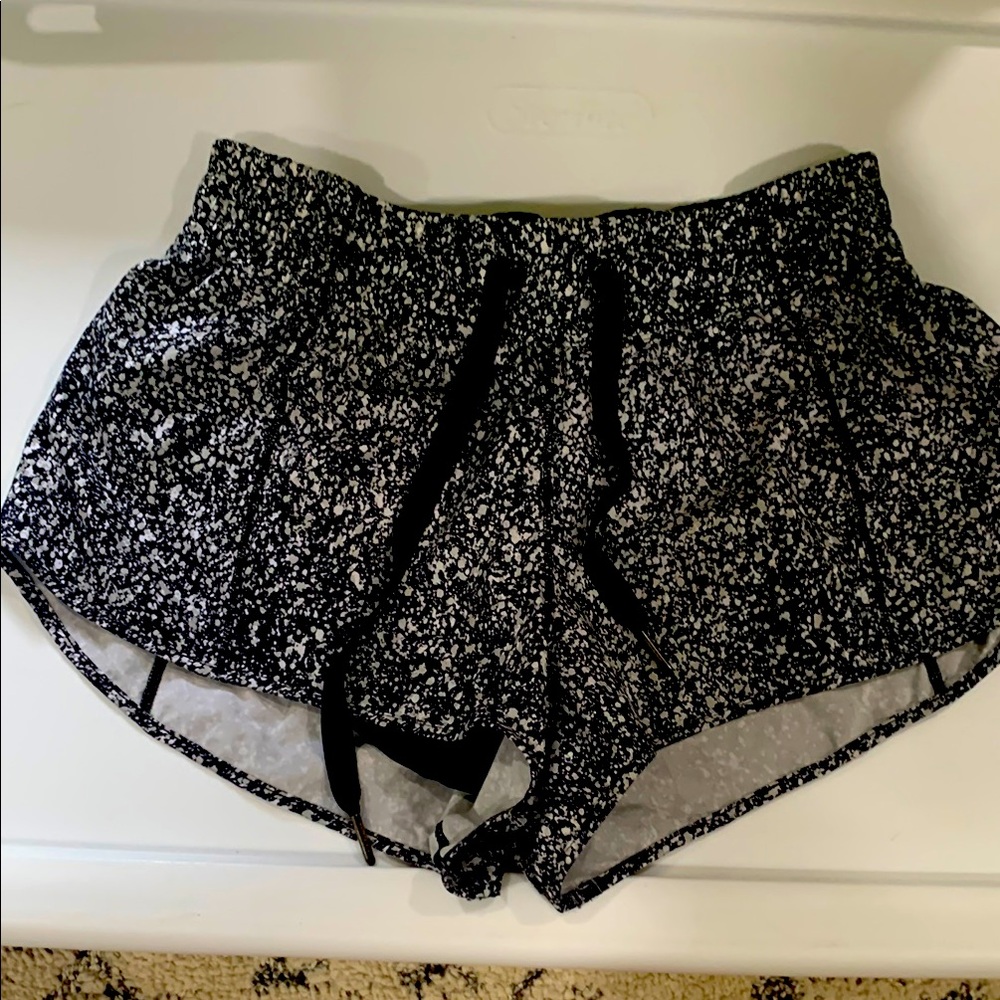 Black and White reflective lululemon shorts rare